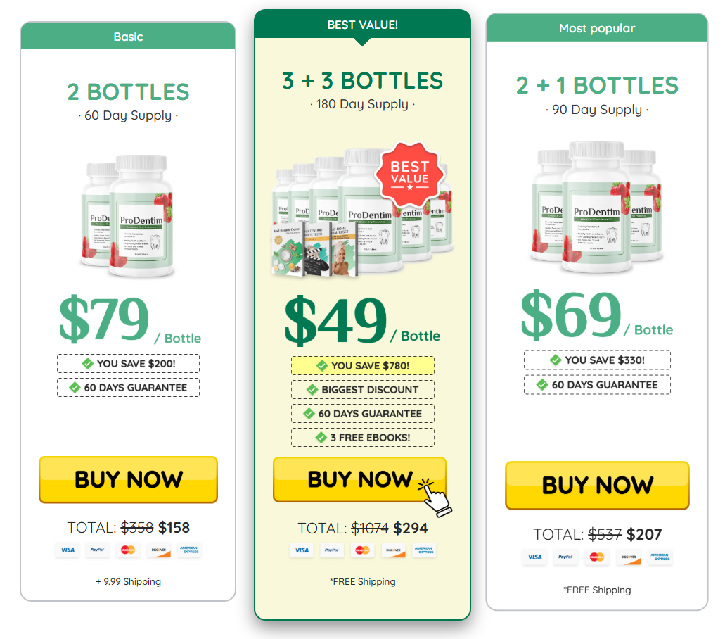 ProDentim Pricing Options